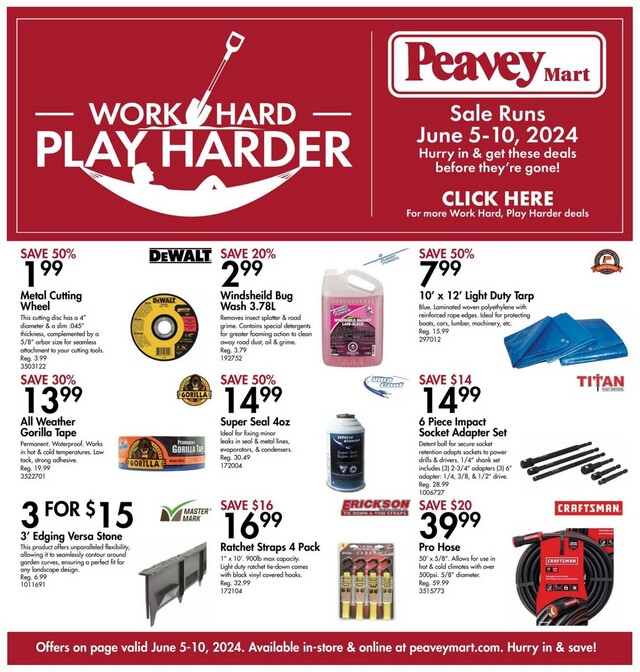 Peavey Mart Flyer from 06/05/2024