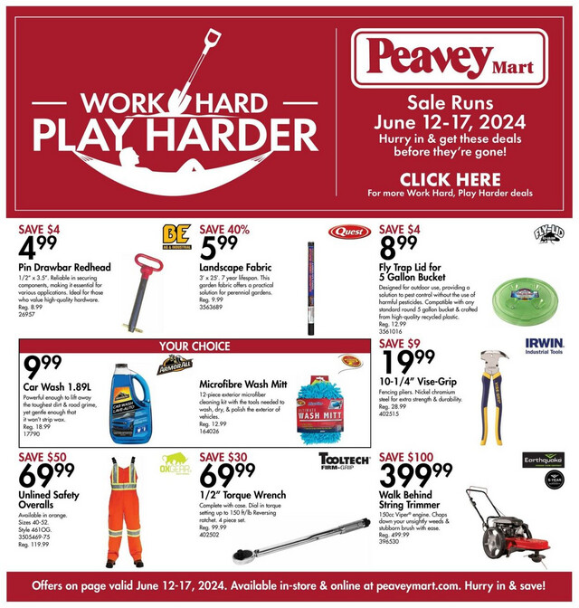 Peavey Mart Flyer from 06/12/2024