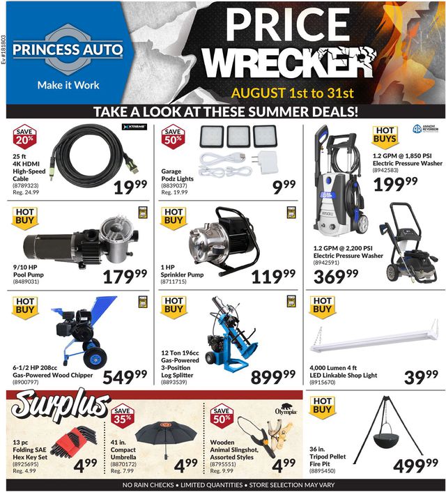 Princess Auto Flyer from 08/01/2020