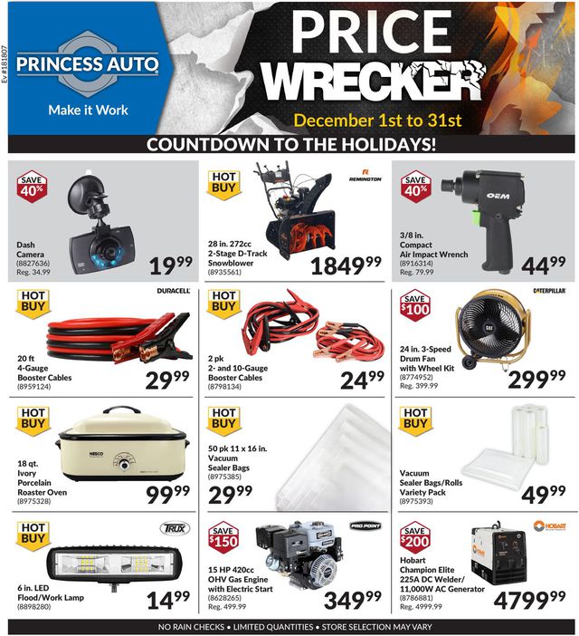 Princess Auto Flyer from 12/01/2020