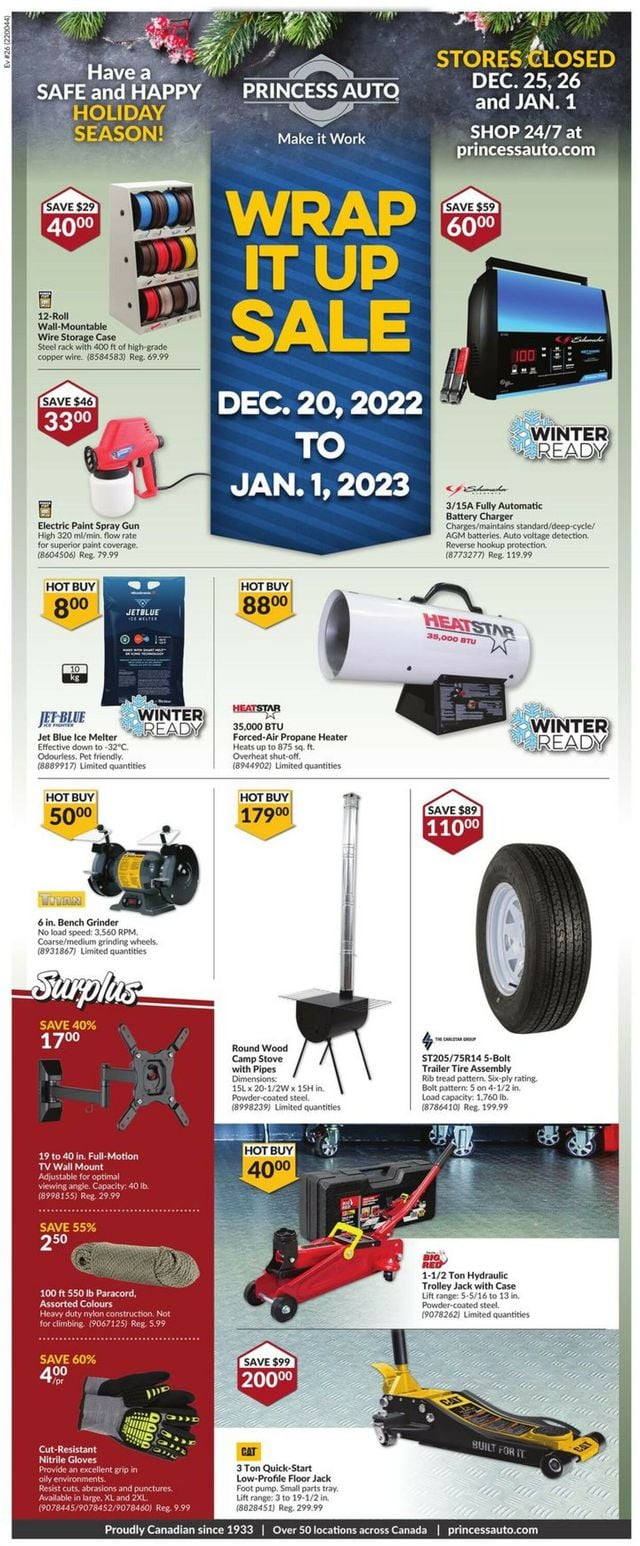 Princess Auto Flyer from 12/20/2022