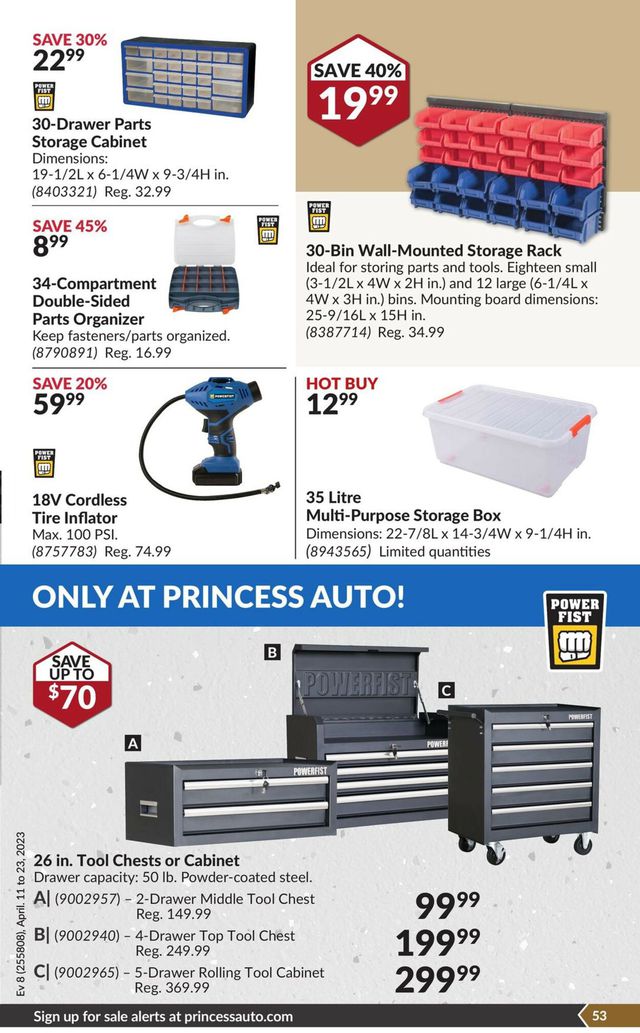 Princess Auto Flyer from 04/11/2023