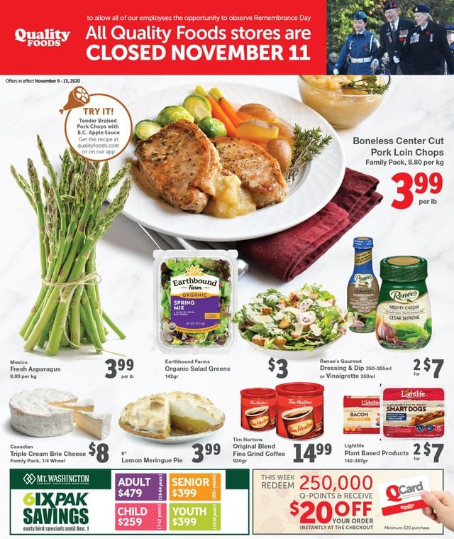 Quality Foods Flyer from 11/09/2020