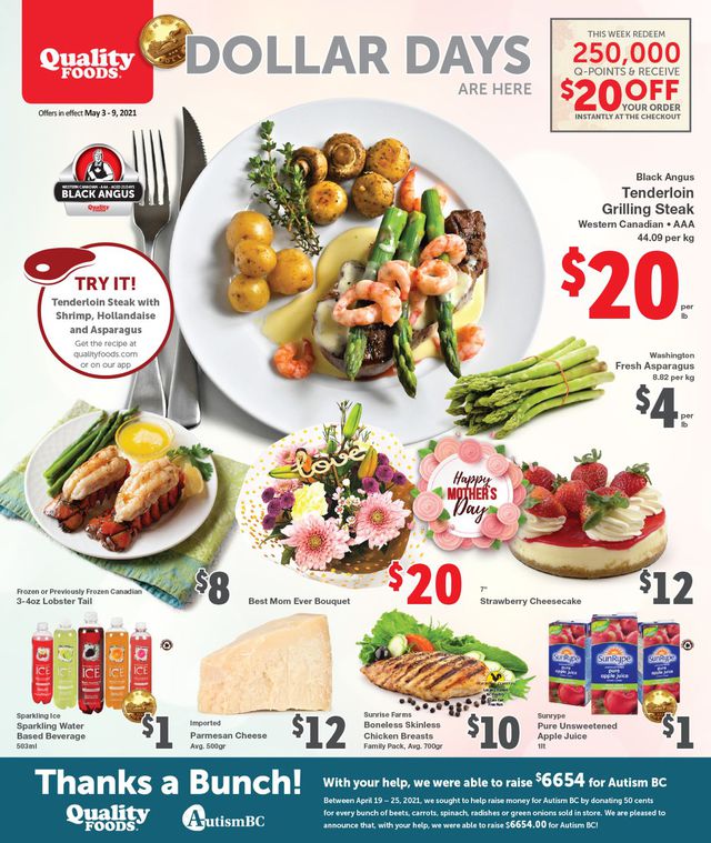Quality Foods Flyer from 05/03/2021