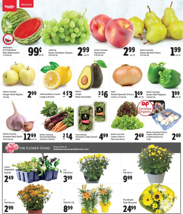 Quality Foods Flyer from 08/30/2021