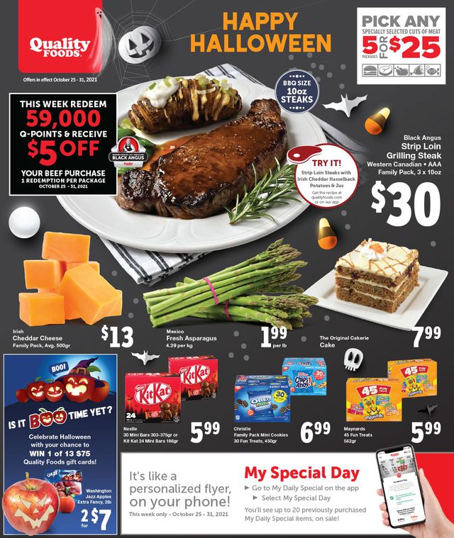 Quality Foods Flyer from 10/25/2021