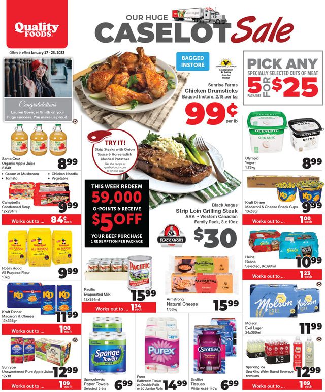Quality Foods Flyer from 01/17/2022