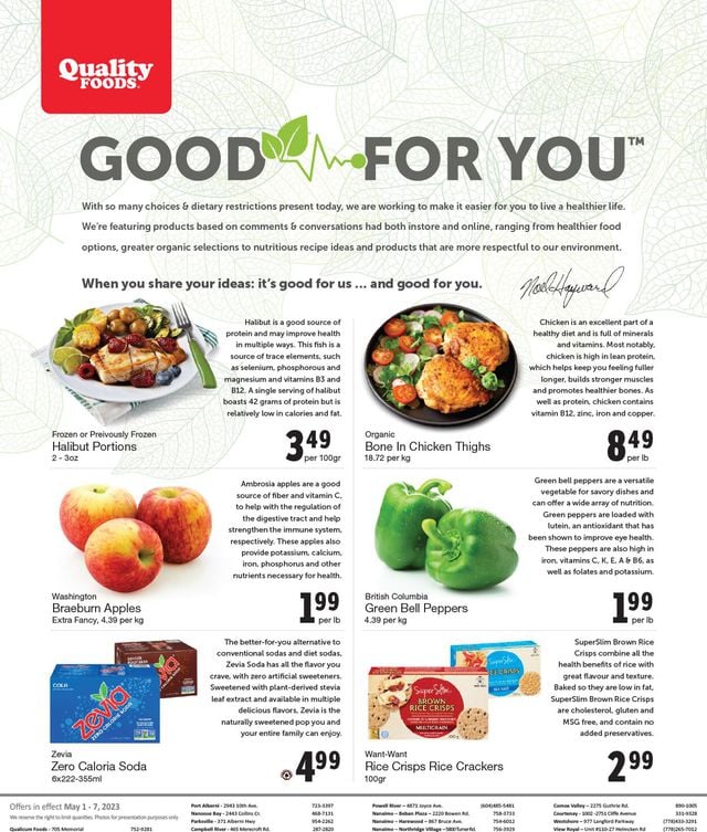 Quality Foods Flyer from 05/01/2023