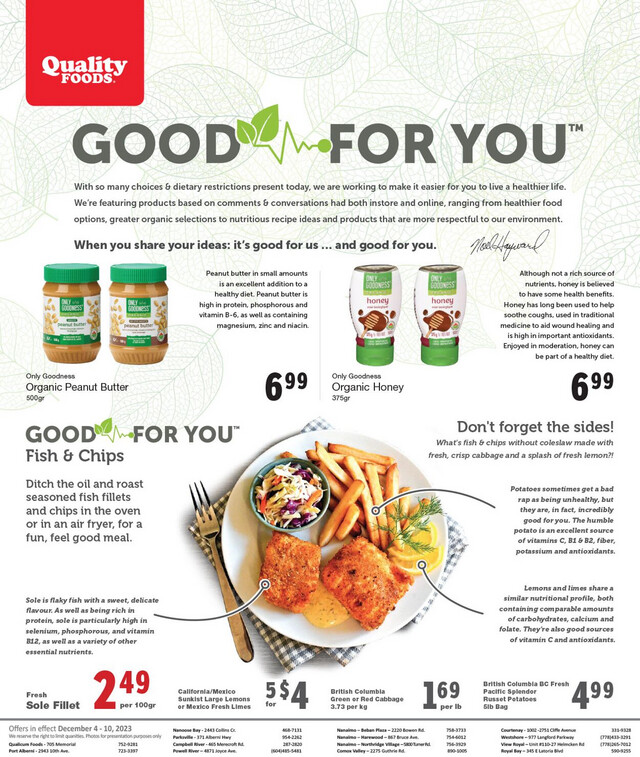Quality Foods Flyer from 12/04/2023