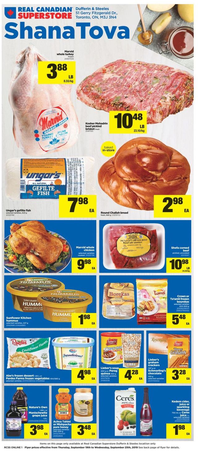 Real Canadian Superstore Flyer from 09/19/2019