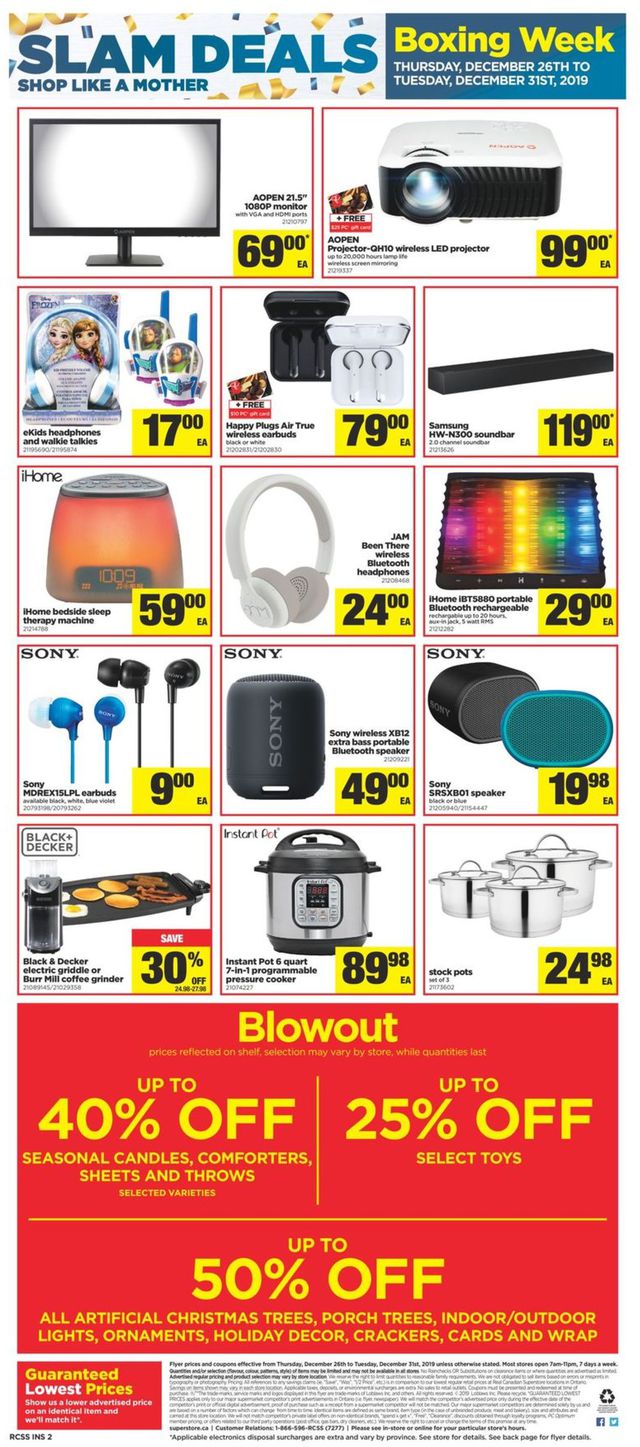 Real Canadian Superstore Flyer from 12/26/2019