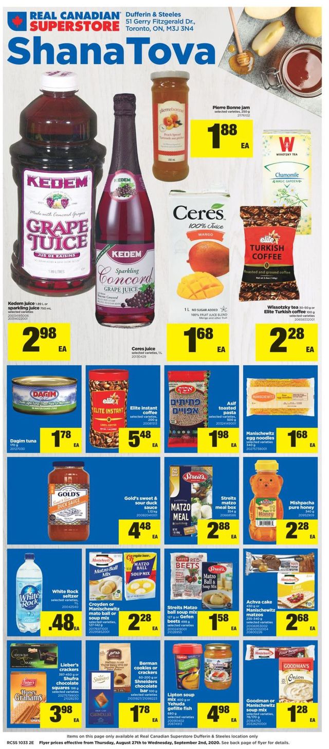 Real Canadian Superstore Flyer from 08/27/2020