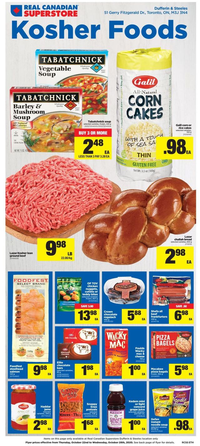 Real Canadian Superstore Flyer from 10/22/2020