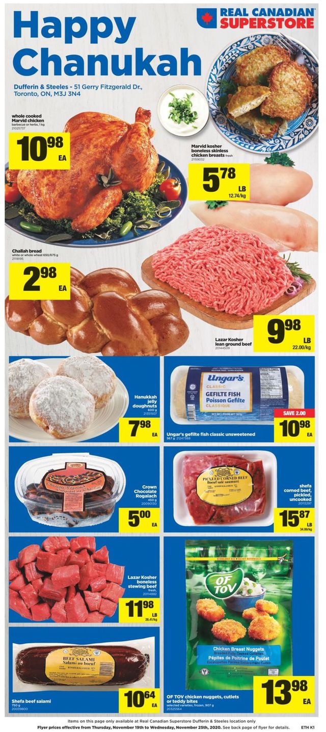 Real Canadian Superstore Flyer from 11/19/2020