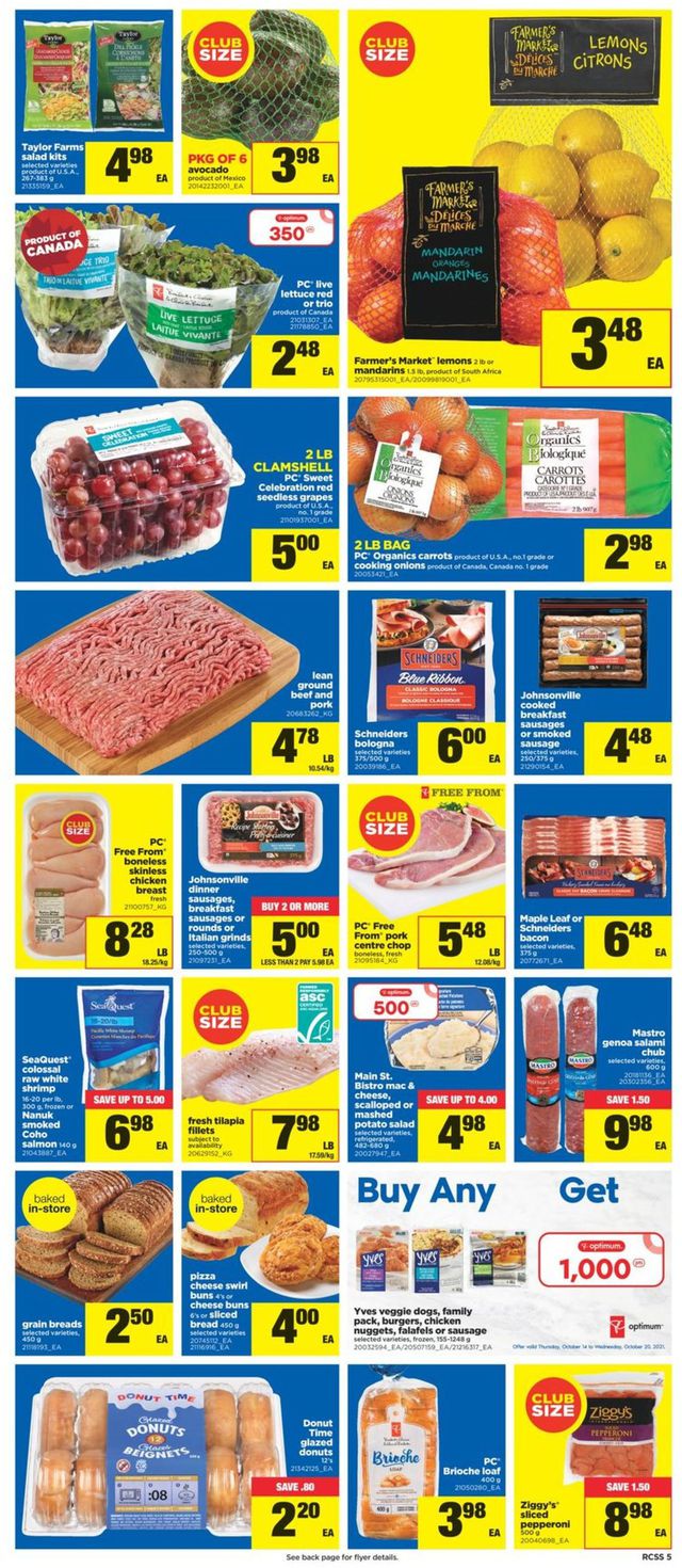 Real Canadian Superstore Flyer from 10/14/2021