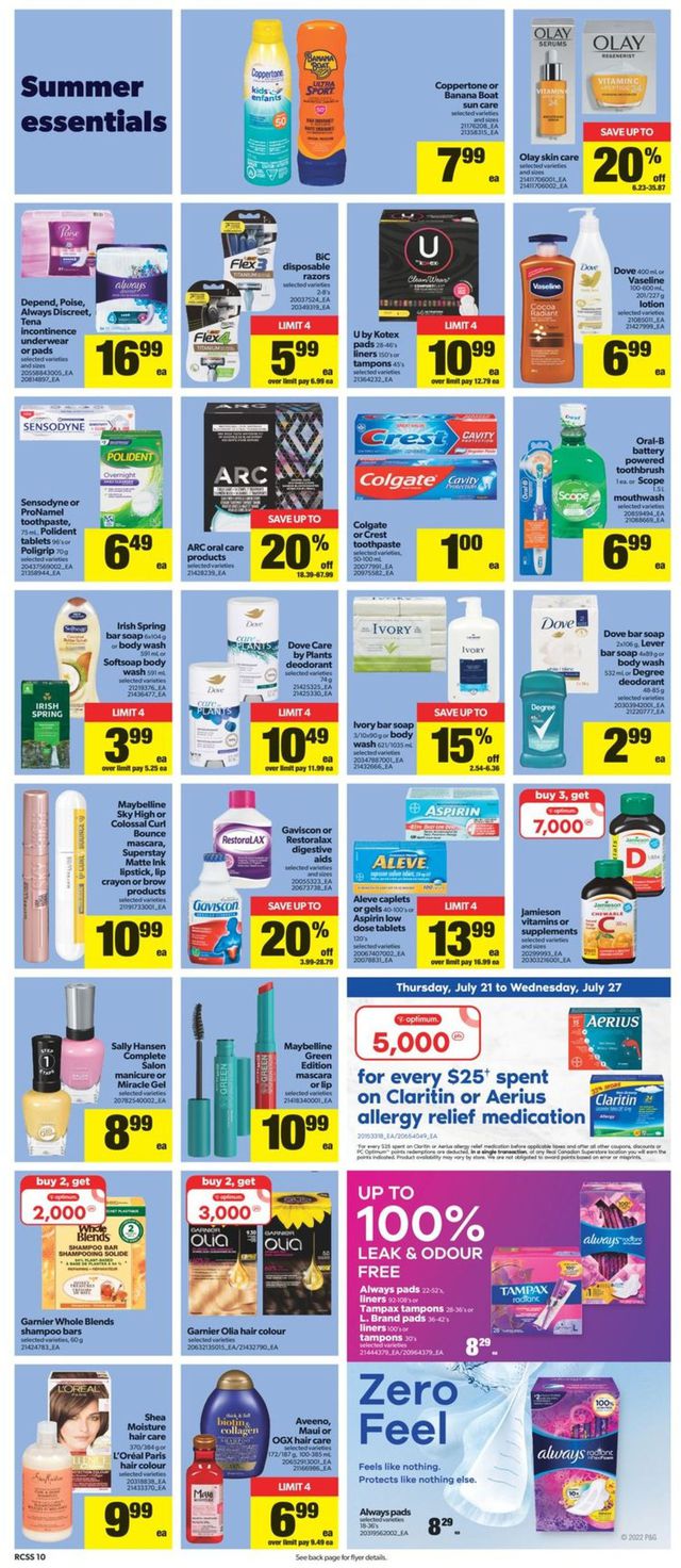 Real Canadian Superstore Flyer from 07/21/2022