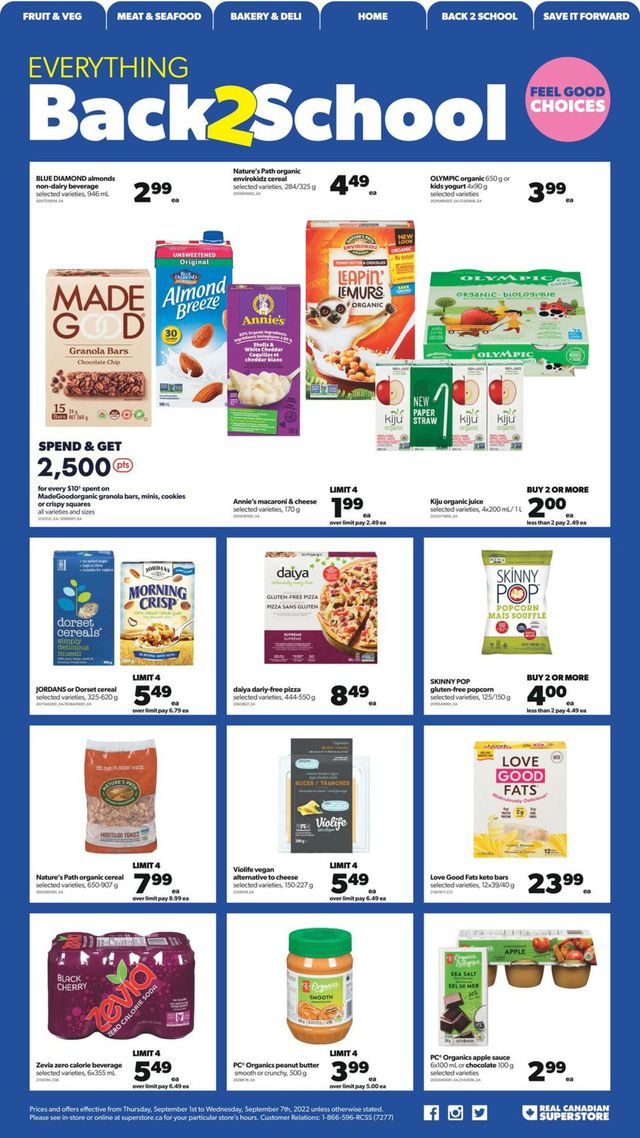 Real Canadian Superstore Flyer from 09/01/2022