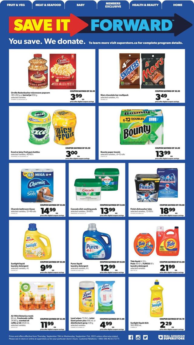 Real Canadian Superstore Flyer from 09/15/2022
