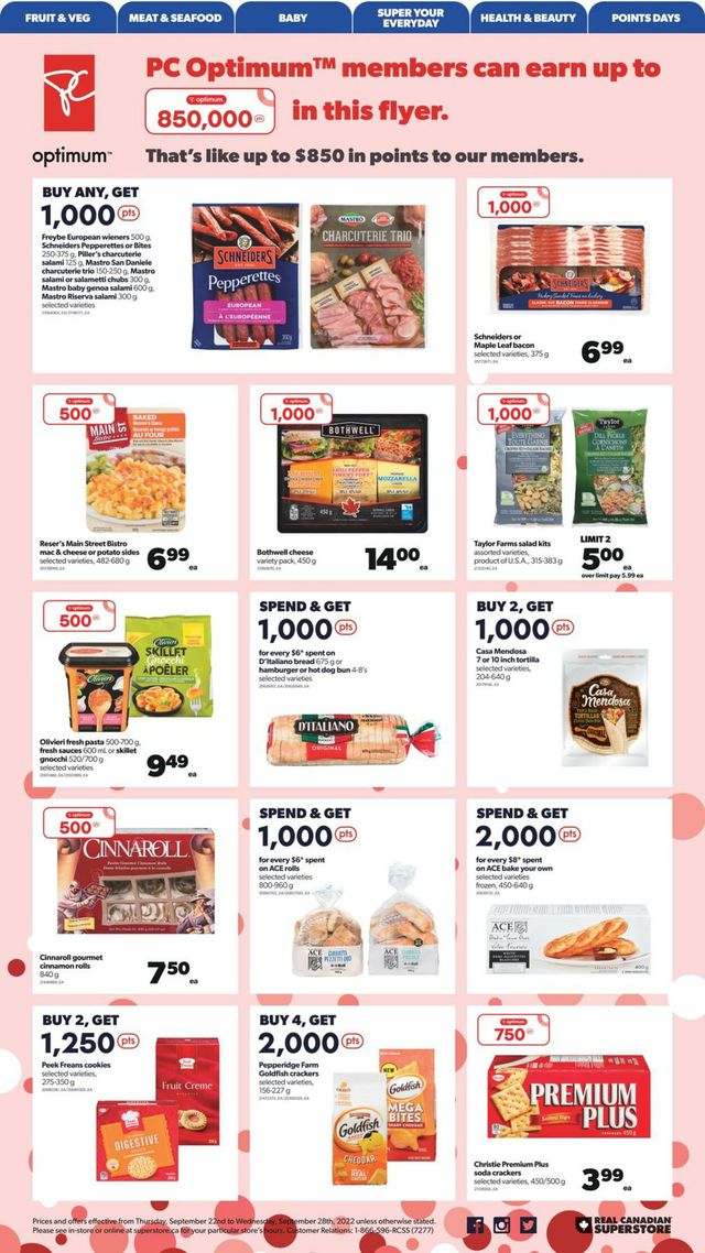 Real Canadian Superstore Flyer from 09/22/2022
