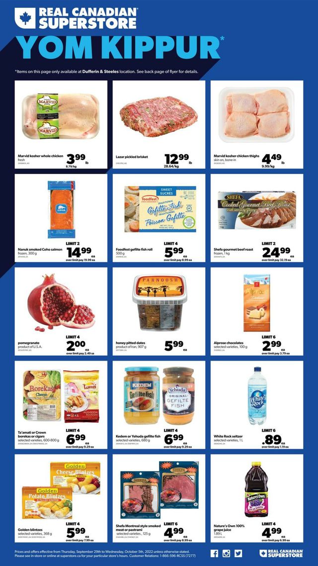 Real Canadian Superstore Flyer from 09/29/2022
