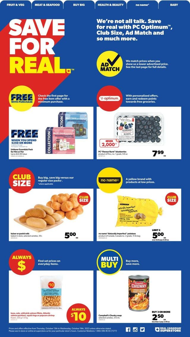 Real Canadian Superstore Flyer from 10/13/2022