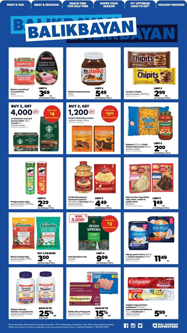 Real Canadian Superstore Flyer from 11/17/2022