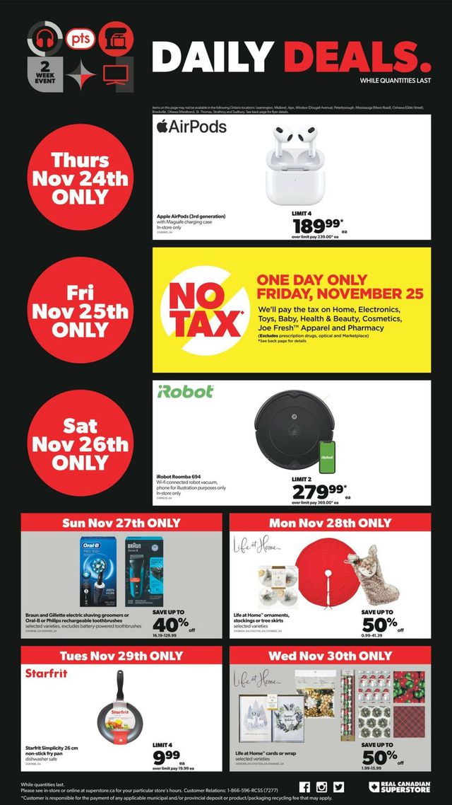 Real Canadian Superstore Flyer from 11/24/2022