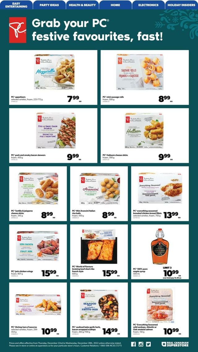 Real Canadian Superstore Flyer from 12/22/2022