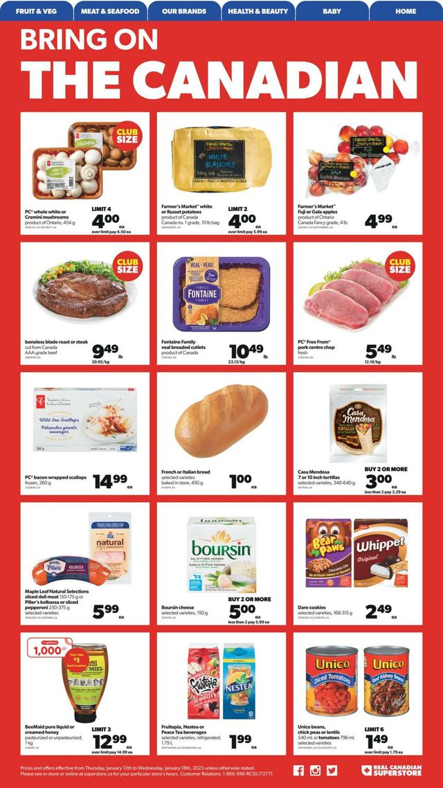 Real Canadian Superstore Flyer from 01/12/2023