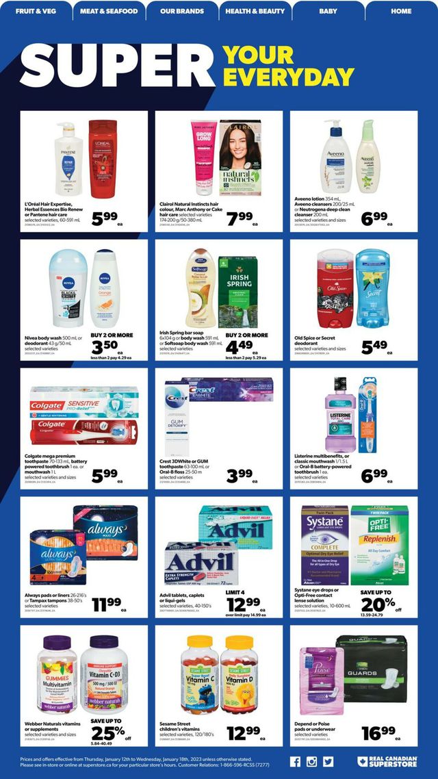 Real Canadian Superstore Flyer from 01/12/2023