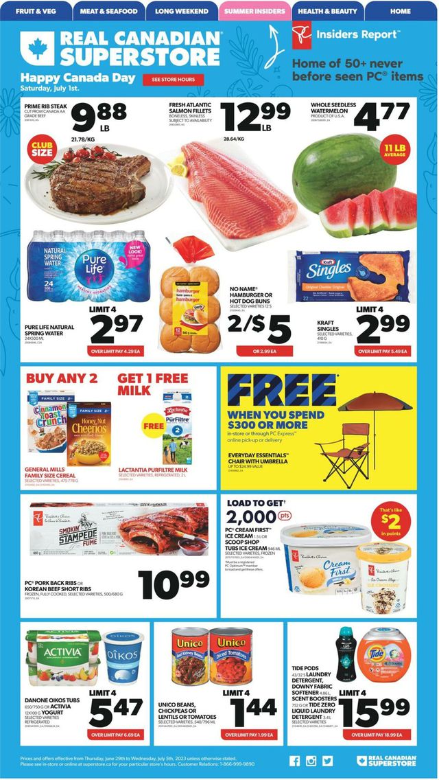 Real Canadian Superstore Flyer from 06/29/2023