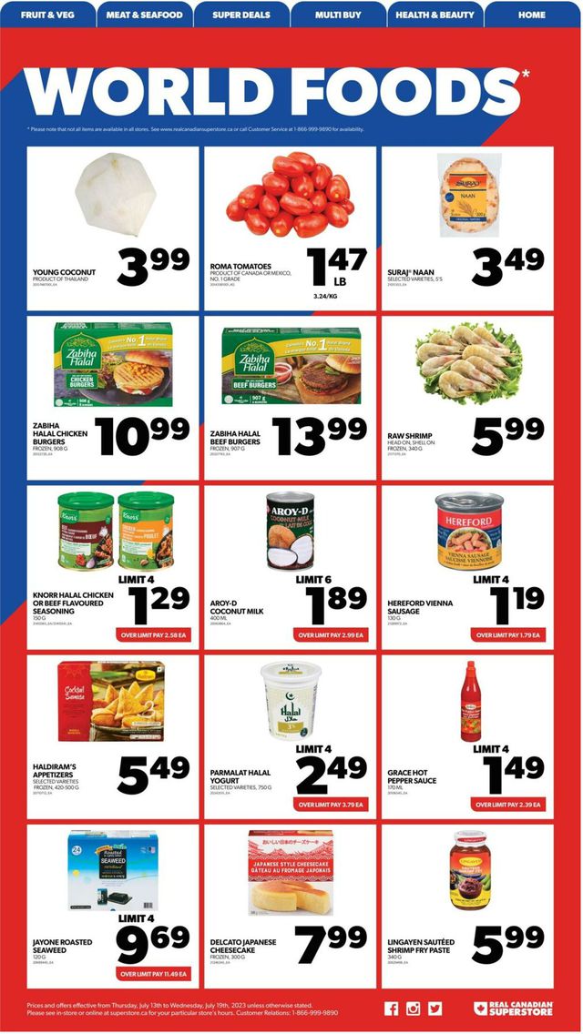 Real Canadian Superstore Flyer from 07/13/2023