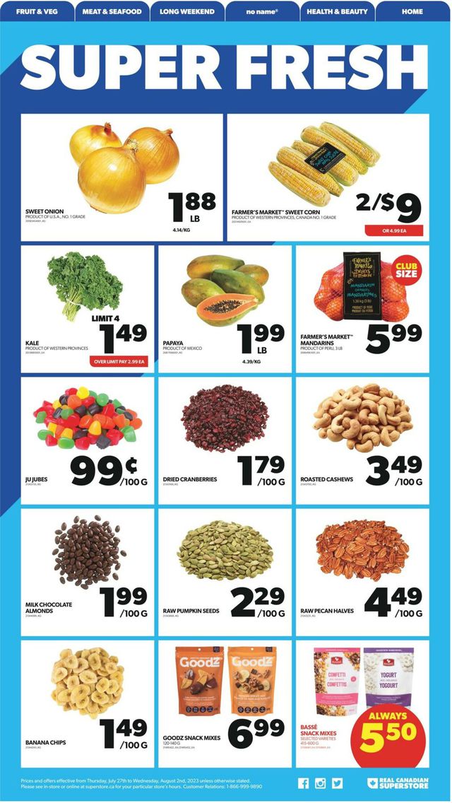Real Canadian Superstore Flyer from 07/27/2023