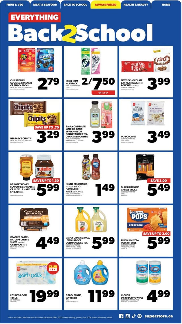 Real Canadian Superstore Flyer from 12/28/2023