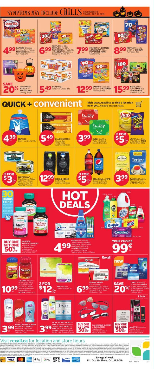 Rexall Flyer from 10/11/2019