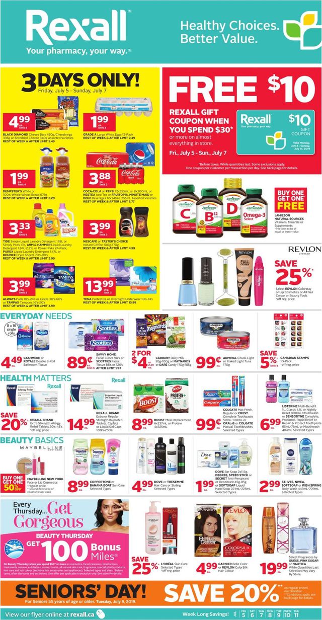 Rexall Flyer from 07/05/2019