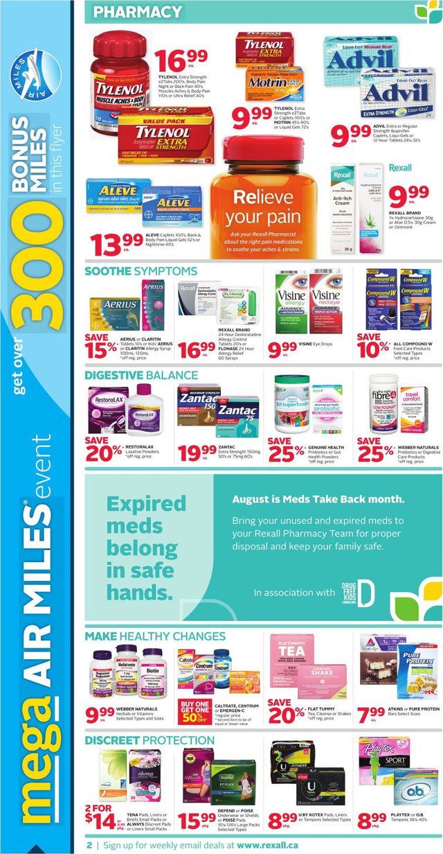 Rexall Flyer from 08/09/2019