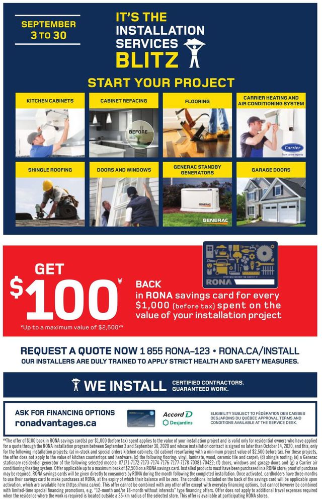 RONA Flyer from 09/24/2020