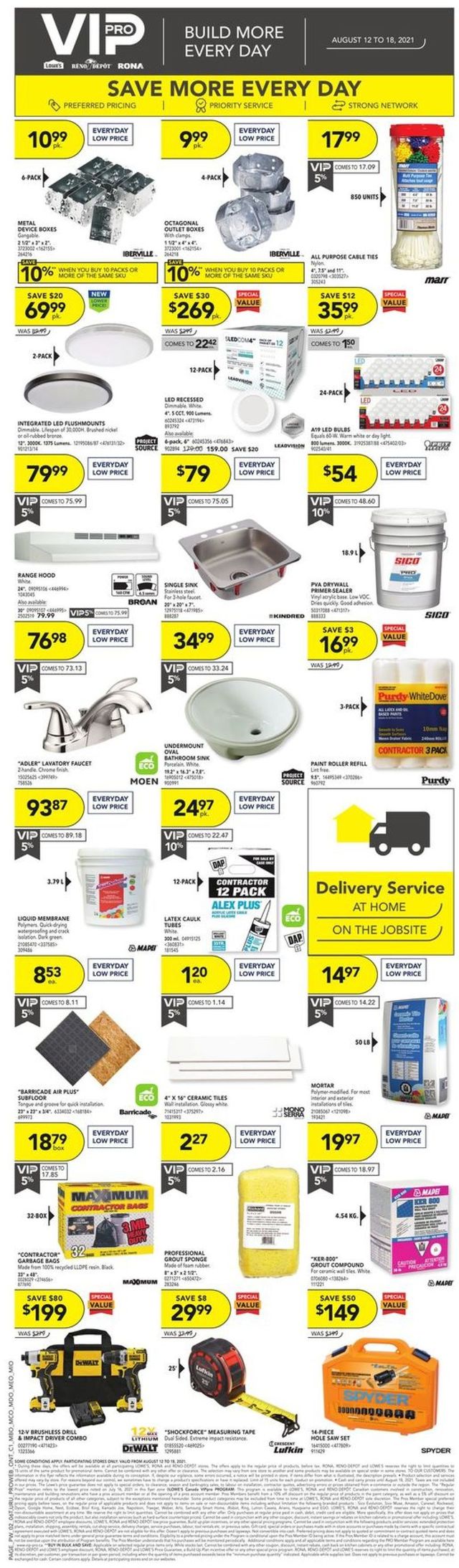 RONA Flyer from 08/12/2021