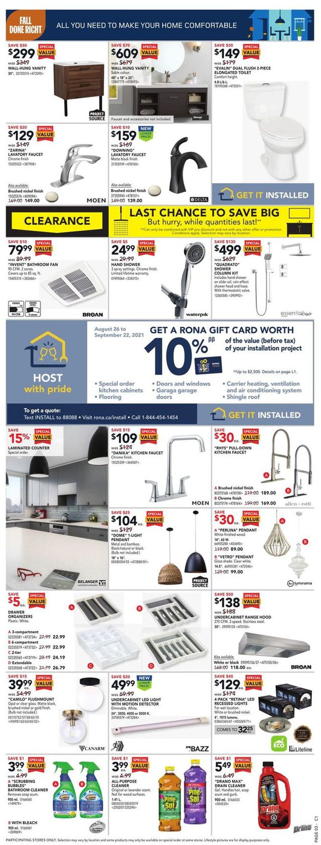 RONA Flyer from 09/16/2021