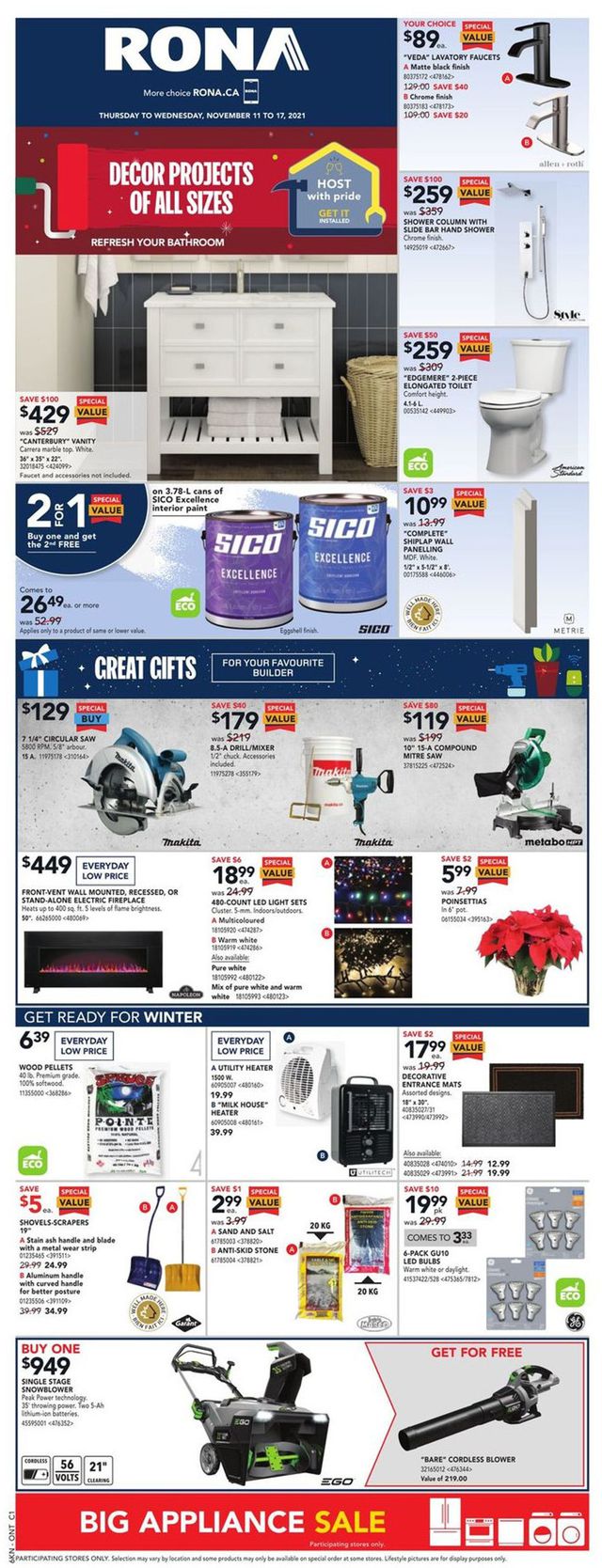 RONA Flyer from 11/11/2021