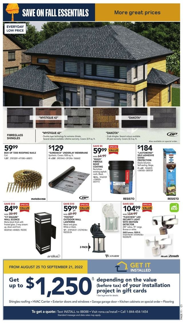 RONA Flyer from 09/15/2022