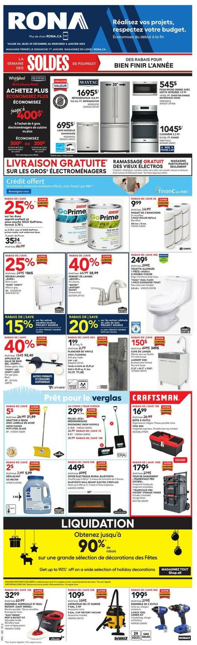 RONA Flyer from 12/29/2022