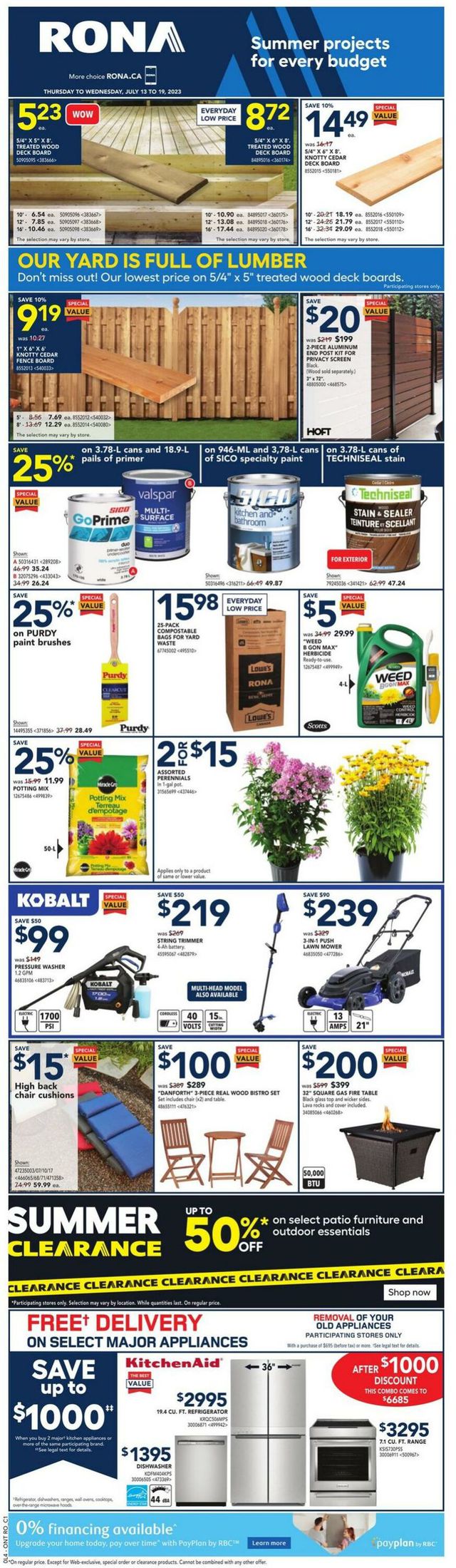 RONA Flyer from 07/13/2023