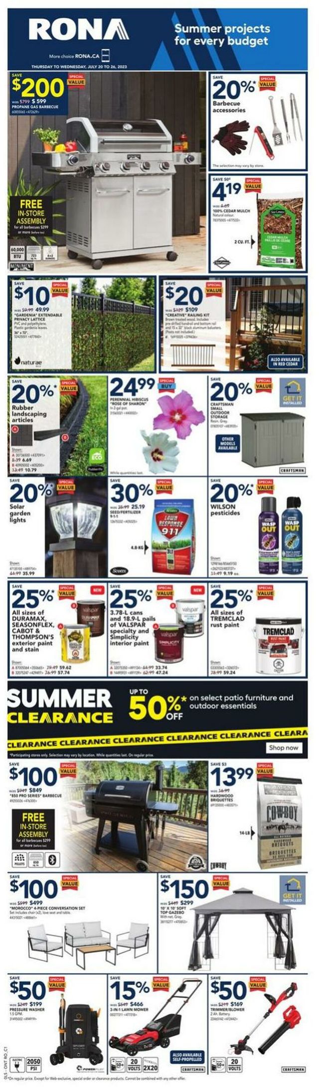 RONA Flyer from 07/20/2023
