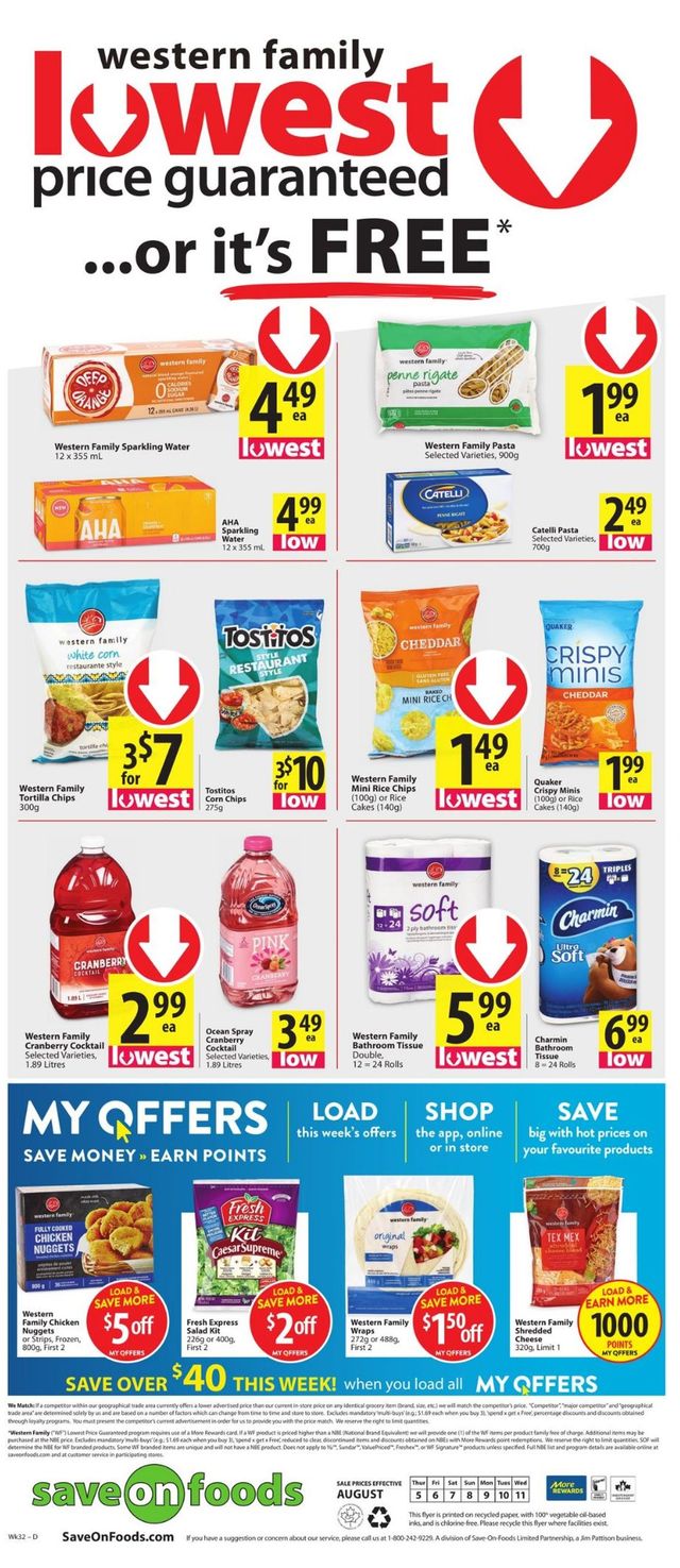 Save-On-Foods Flyer from 08/05/2021