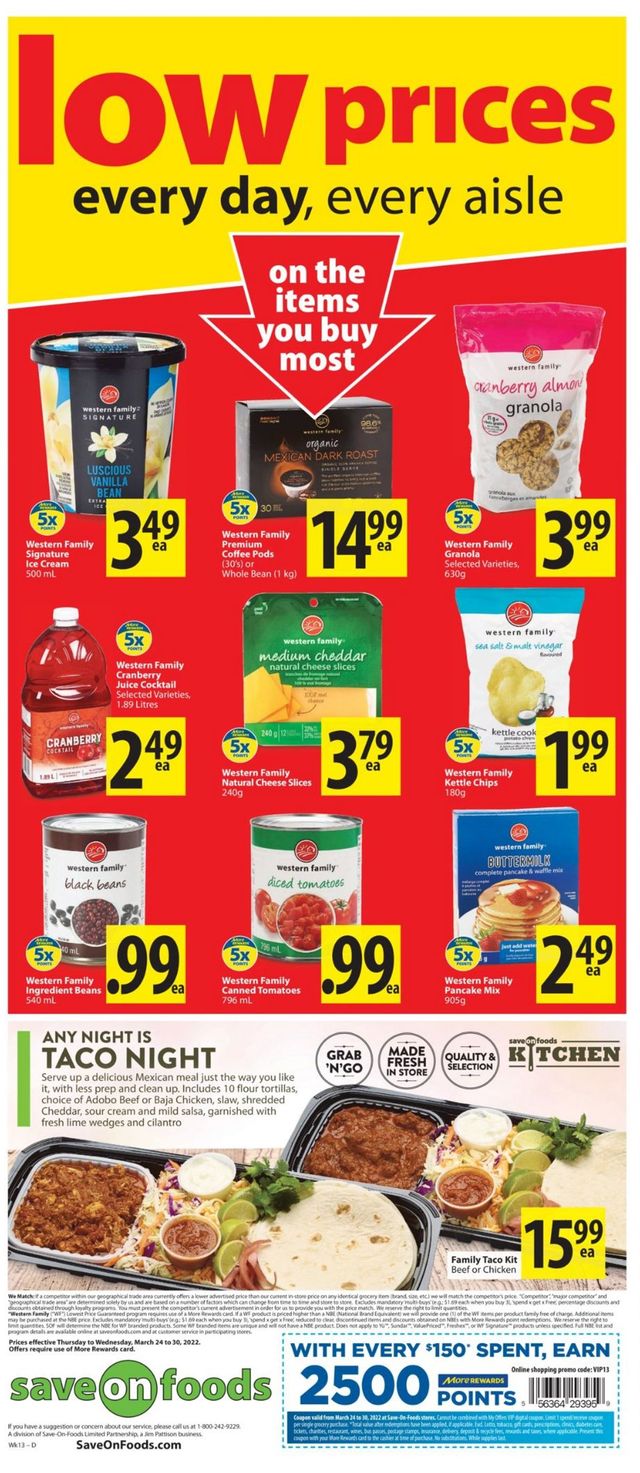 Save-On-Foods Flyer from 03/24/2022