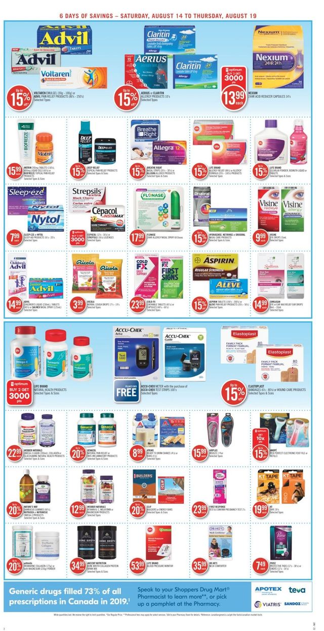 Shoppers Flyer from 08/14/2021