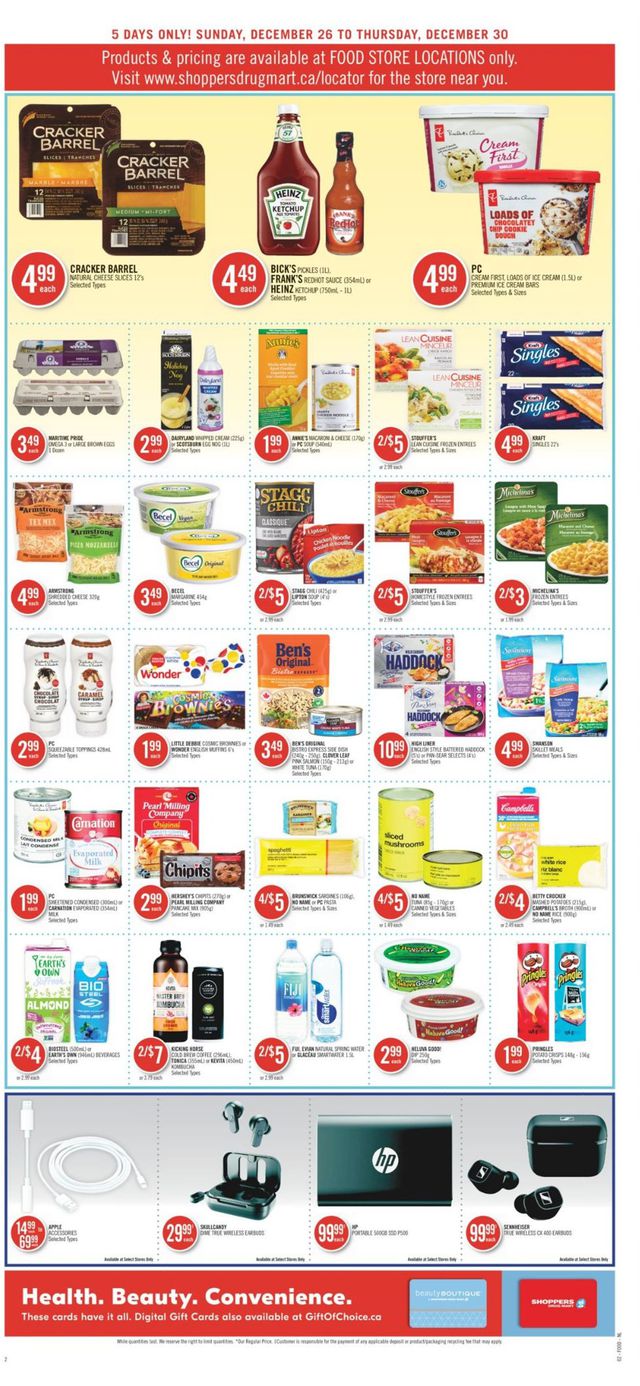 Shoppers Flyer from 12/26/2021