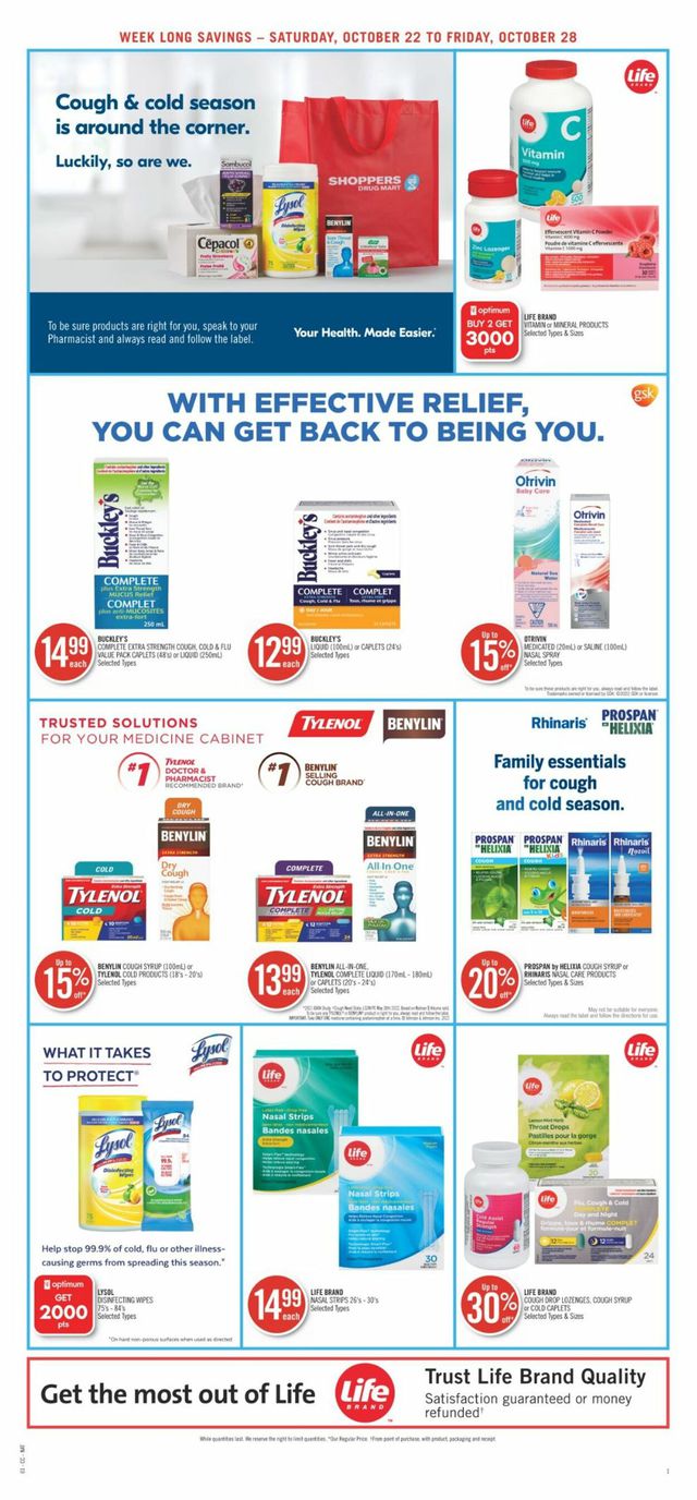Shoppers Flyer from 10/22/2022